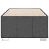 vidaXL Bed Frame Dark Grey Polyester Fabric, Plywood, Engineered Wood Twin