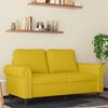 vidaXL 2-seater Sofa Yellow Velvet (100% polyester), metal, foam