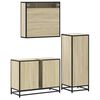vidaXL Bathroom Furniture Set Sonoma Oak Engineered wood, Metal, Glass