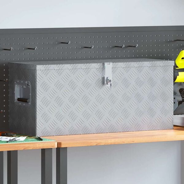 vidaXL Aluminum Box 31.5"x11.8"x13.8" Silver