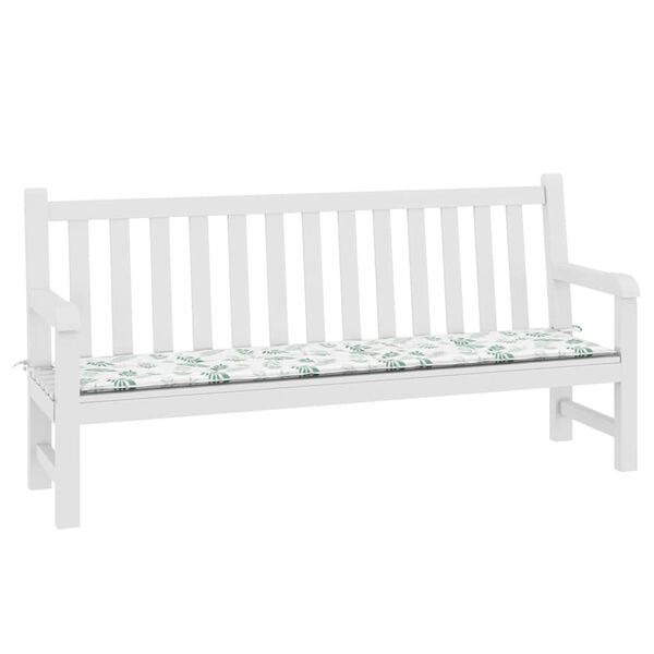 vidaXL Patio Bench Cushion Leaf Pattern 78.7x19.7x1.6" Fabric