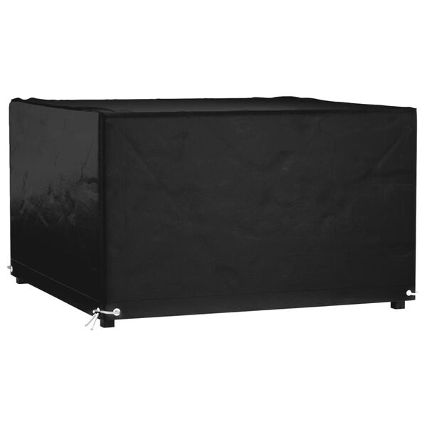 vidaXL Garden Furniture Cover Black Polyethylene 49.2 x 49.2 x 29.5 in