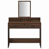 vidaXL Dressing Table with Drawer Brown Oak 39.37 x 16.14 x 55.12 in