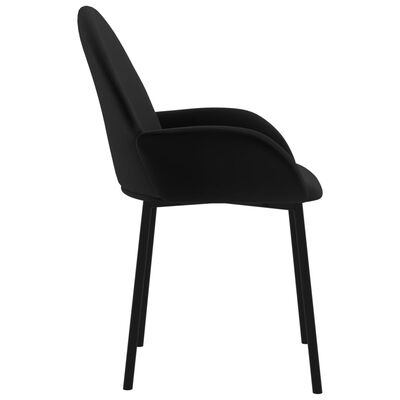 vidaXL Dining Chairs 2 pcs Black Velvet