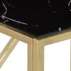 vidaXL Console Table Gold Stainless steel and tempered glass Console Table