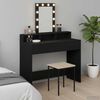vidaXL Dressing Table Black 39.37 x 16.14 x 55.12 in Engineered Wood