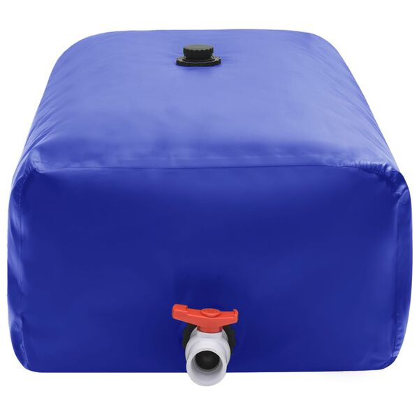 vidaXL Water Tank Blue PVC Large Rollable Water Tank Rectangular