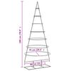 vidaXL Metal Christmas Tree for Decoration Black 70.9"