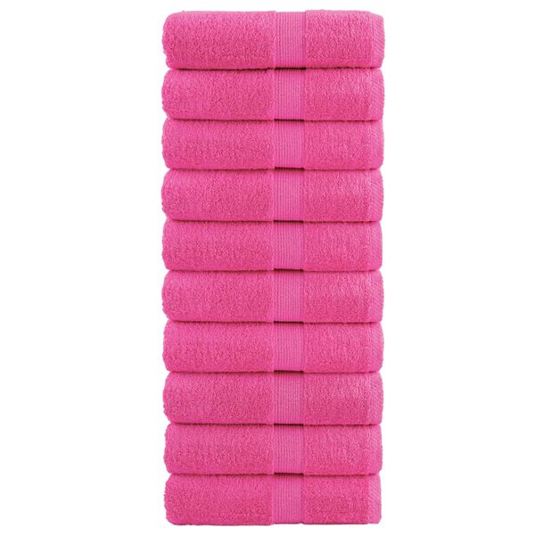vidaXL Premium Wash Towels SOLUND 10 pcs Pink 11.8"x11.8" 600 gsm