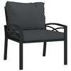 vidaXL Garden Lounge Set Black, Grey Powder-coated steel, fabric Modular