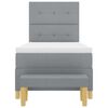 vidaXL Box Spring Bed with Mattress Light gray 39.4" x 78.7" fabric