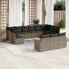 vidaXL Garden Sofa Set Gray