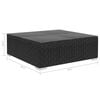 vidaXL Patio Lounge Set Set of 10 Black
