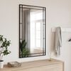 vidaXL Wall Mirror Black Glass 23.6 x 39.4 in Wall mounting