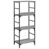 vidaXL Bookshelf Grey Sonoma Engineered wood, Steel Medium Bookshelf