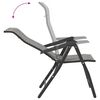 vidaXL Garden Chair Set of 2 Grey PE rattan, powder-coated steel