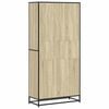 vidaXL Bookcase Sonoma oak Engineered wood, Metal Tall Bookcase