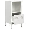 vidaXL Sideboard White Cold-rolled Steel 13.8x15.4x28.9 in Sideboard