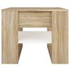 vidaXL Coffee Table White and Sonoma Oak Engineered Wood Small