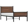 vidaXL Bed Frame Brown Oak Steel, Engineered Wood Small Single Bed Frame