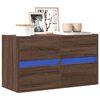 vidaXL TV Wall Cabinet Brown Oak Engineered wood Compact TV Wall Cabinet