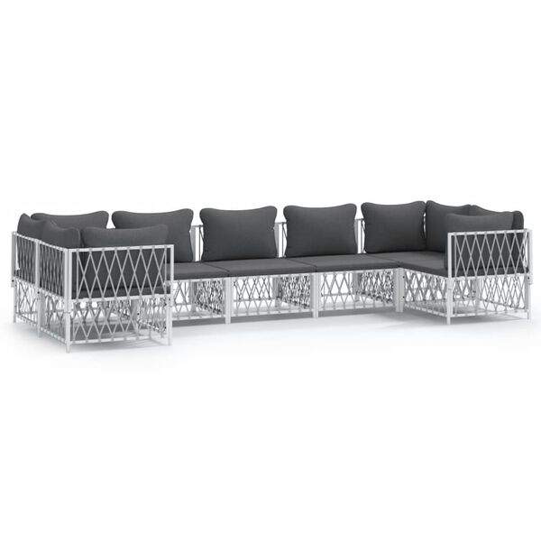 vidaXL Garden Lounge Set White