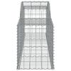 vidaXL Gabion Basket Set of 10 Silver Galvanized iron