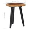 vidaXL Coffee Table Natural and Black Solid Teak Wood Small