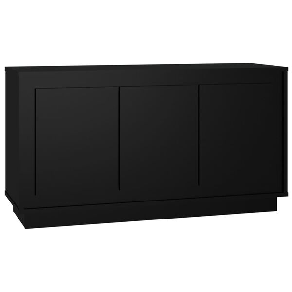 vidaXL Sideboard Black Engineered wood Standard Sideboard Rectangular