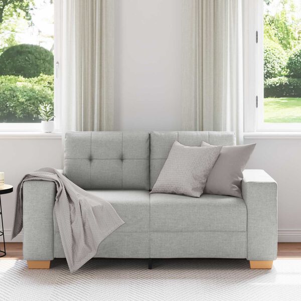 vidaXL Sofa Cloud Grey 62.99 x 30.31 x 32.28 in Fabric