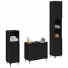 vidaXL Bathroom Furniture Set 3 pcs Black Oak 11.81 x 11.81 x 74.80 in