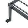 vidaXL Bed Frame Black Steel Single Foldable Bed Frame Rectangular