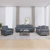 vidaXL Sofa Set Dark grey Velvet 3-seater, 2-seater, Chair Durable