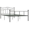 vidaXL Bed Frame Grey Metal 55.1 x 78.7 in Tough Bed Frame