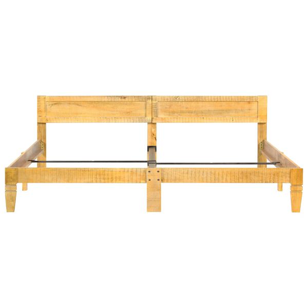 vidaXL Bed Frame Natural Mango Wood Solid Mango Wood 79 in Durable