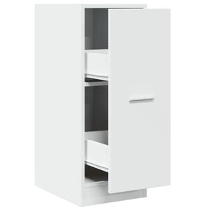 vidaXL Apothecary Cabinet White Engineered wood 11.8 x 16.1 x 30.5 in