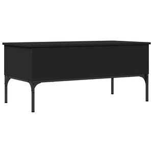 vidaXL Coffee Table Black Engineered wood, metal Large Coffee Table