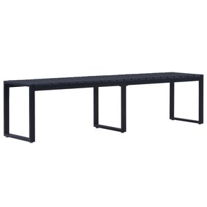 vidaXL Garden Bench Black PS board 70.9 in wide Durable Garden Bench