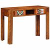 vidaXL Desk with Drawer Brown 39.4" x 19.7" x 29.5" Solid Acacia wood