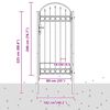 vidaXL Fence Gate Gray 39.4" x 98.4" Powder-coated steel