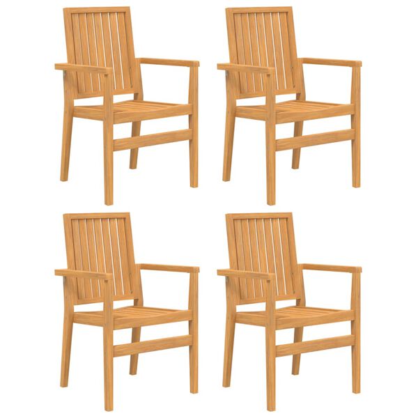 vidaXL 5 Piece Patio Dining Set Solid Wood Teak