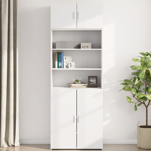 vidaXL Wall Cabinet White Engineered Wood Medium Wall Cabinet
