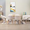 vidaXL Dining Chairs 6 pcs Cream Fabric