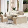 vidaXL Garden Sofa Set Beige and Cream White