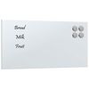 vidaXL Wall-mounted Magnetic Board White 15.7"x7.9" Tempered Glass