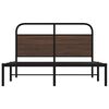 vidaXL Bed Frame Brown Oak Engineered Wood and Steel 55.1 x 78.7 in