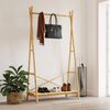 vidaXL Clothes Rack Natural Bamboo Bamboo 40.2 x 19.7 x 74.8 in