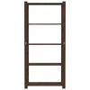 vidaXL 5-Tier Storage Rack Brown 31.5x15.0x66.9" Solid Wood Pine