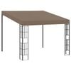 vidaXL Wall-mounted Gazebo Taupe Steel, Polyester Large Durable