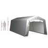 vidaXL Tent Grey Polyethylene, Galvanized Steel Large Collapsible